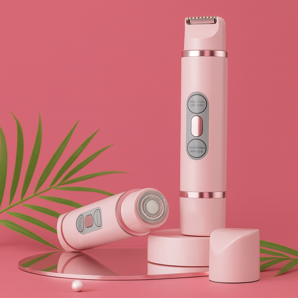 ✨ Painless Dual-Head Electric Shaver – Women’s Epilator & Bikini Trimmer 💖 Smooth Hair Removal for Face, Underarms, Legs & Bikini Line 🌸